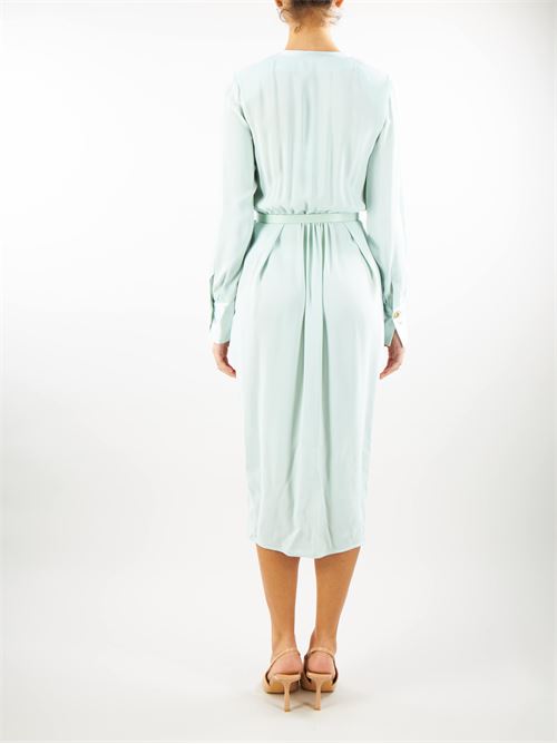 Midi wraparound dress in viscose georgette fabric Elisabetta Franchi ELISABETTA FRANCHI | abito en | ABT5241E2BV9